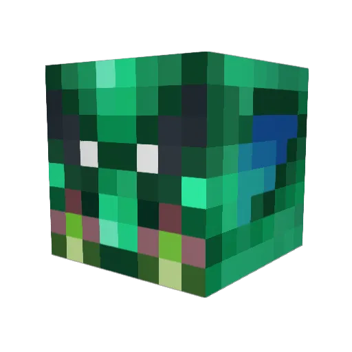 NerveRC Minecraft avatar head, 3D render