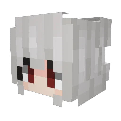 Nervios Minecraft avatar head, 3D render