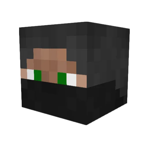 Nervniy74 Minecraft avatar head, 3D render