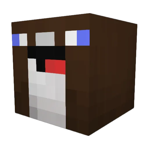 Nerwhel Minecraft avatar head, 3D render