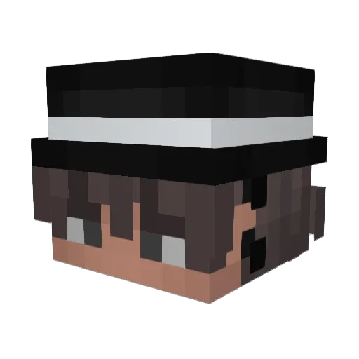 NeryKon Minecraft avatar head, 3D render