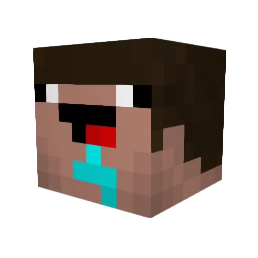 Nerzoth Minecraft avatar head, 3D render