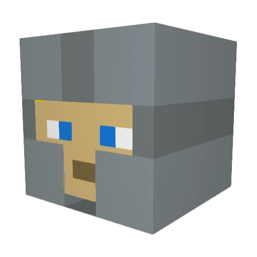 Nes4sio Minecraft avatar head, 3D render