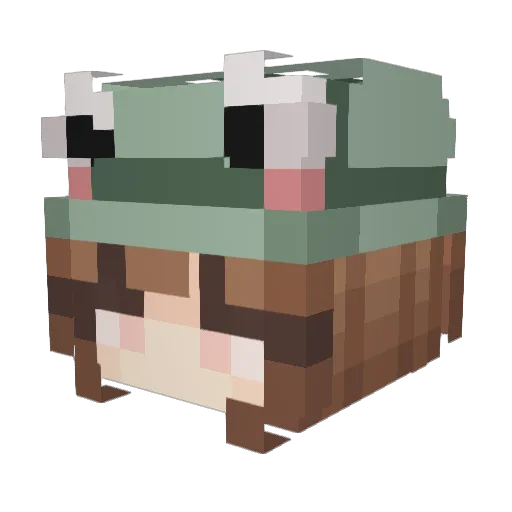 NesNelly Minecraft avatar head, 3D render