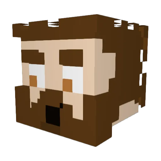 NesafNL Minecraft avatar head, 3D render