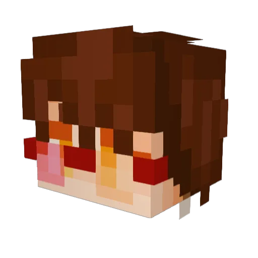 Nesanon Minecraft avatar head, 3D render