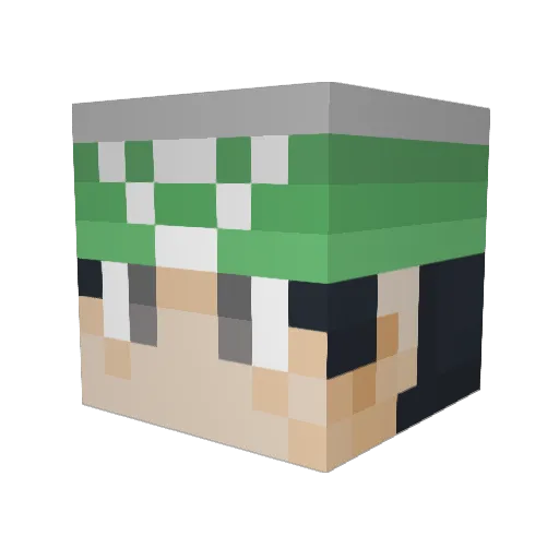 Nescafe241 Minecraft avatar head, 3D render