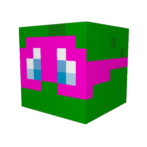 Nescira Minecraft avatar head, 3D render