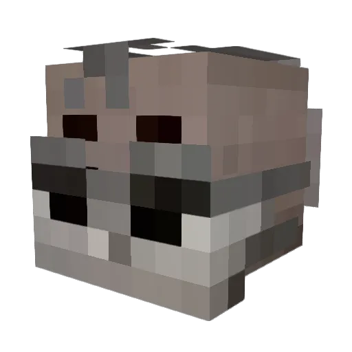 Nescuic Minecraft avatar head, 3D render