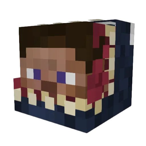 Nesde Minecraft avatar head, 3D render