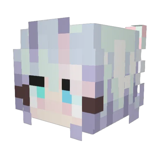 Nesent Minecraft avatar head, 3D render