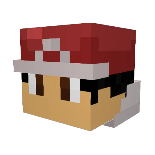 Nesh002 Minecraft avatar head, 3D render