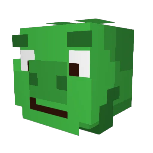NeshTL Minecraft avatar head, 3D render