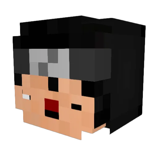 Nesid_ Minecraft avatar head, 3D render