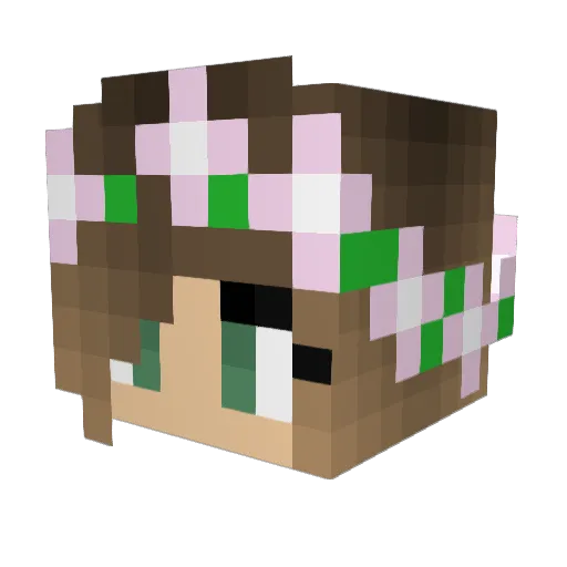 Nesinka Minecraft avatar head, 3D render