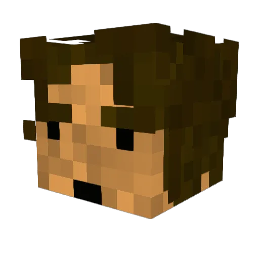 Nesling Minecraft avatar head, 3D render