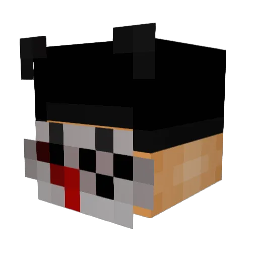 Nesmsi Minecraft avatar head, 3D render