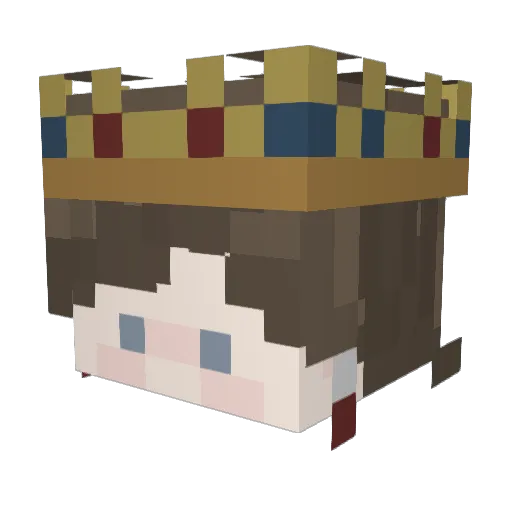 NesoSoup Minecraft avatar head, 3D render