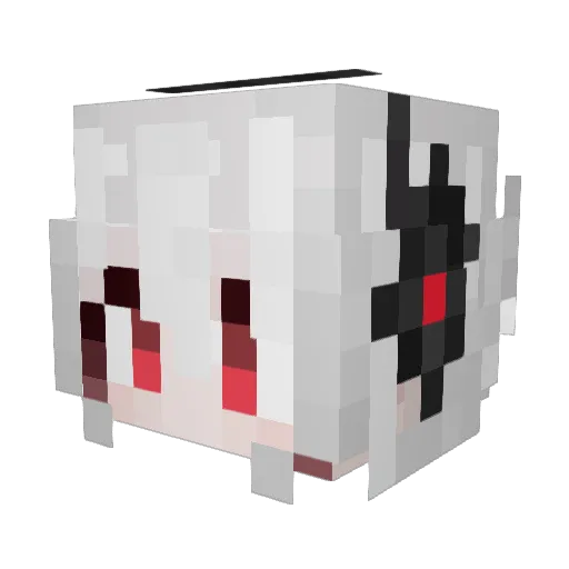 Nesolagus Minecraft avatar head, 3D render