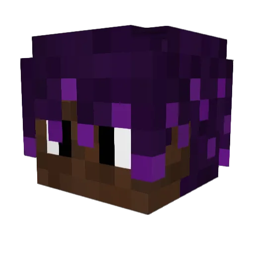 Nespie Minecraft avatar head, 3D render