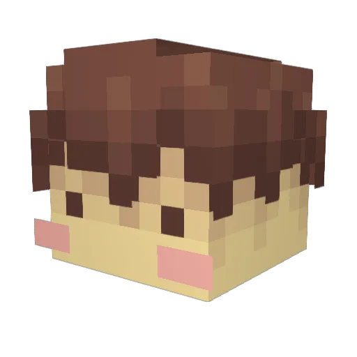 NesquickDeFresa_ Minecraft avatar head, 3D render