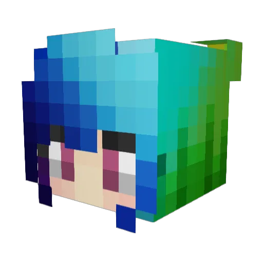 Ness_ora Minecraft avatar head, 3D render