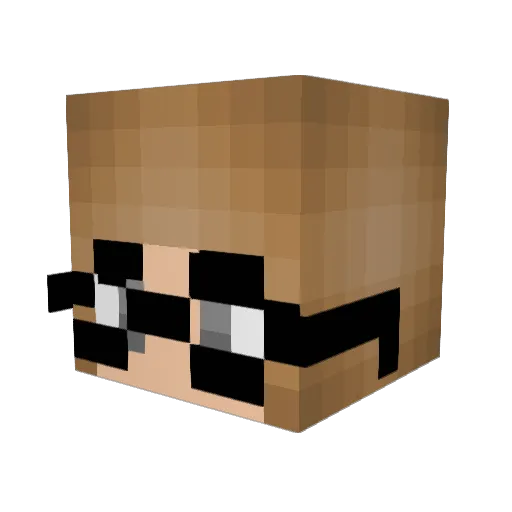 Nessa98 Minecraft avatar head, 3D render