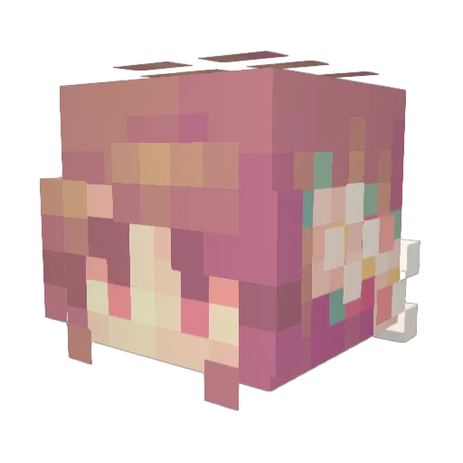 NessaCraft Minecraft avatar head, 3D render