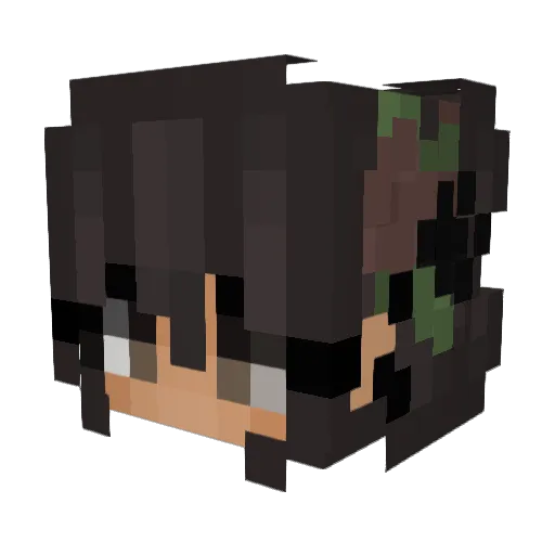 NessaKool Minecraft avatar head, 3D render