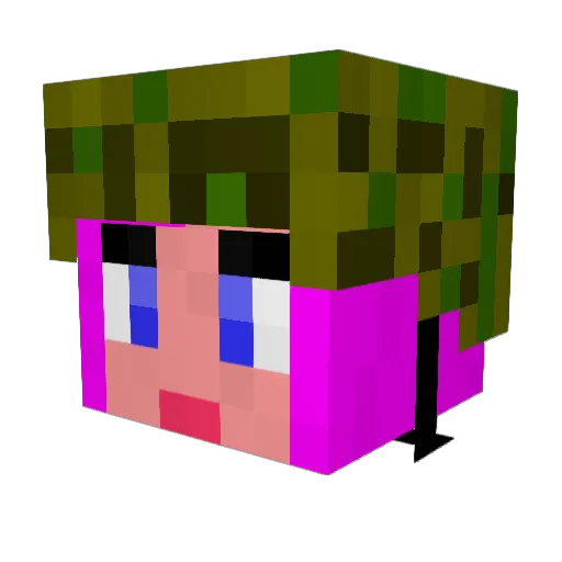NessaYvette Minecraft avatar head, 3D render