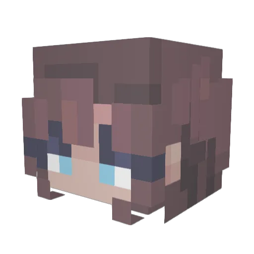 Nessaas Minecraft avatar head, 3D render
