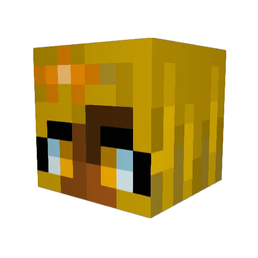 Nessabands Minecraft avatar head, 3D render