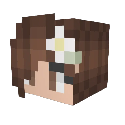 Nessazllr Minecraft avatar head, 3D render