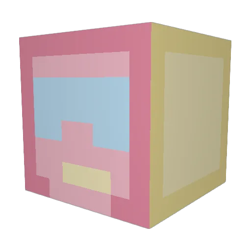 Nesselpfote Minecraft avatar head, 3D render