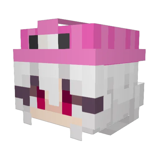 Nesseye Minecraft avatar head, 3D render