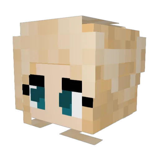 Nessii99 Minecraft avatar head, 3D render