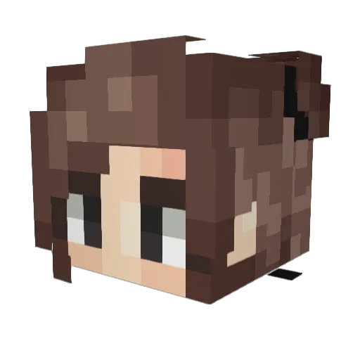Nessinaut Minecraft avatar head, 3D render