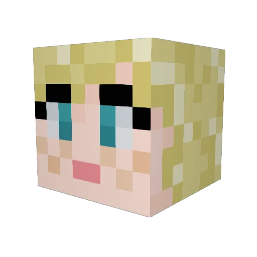 Nessington Minecraft avatar head, 3D render