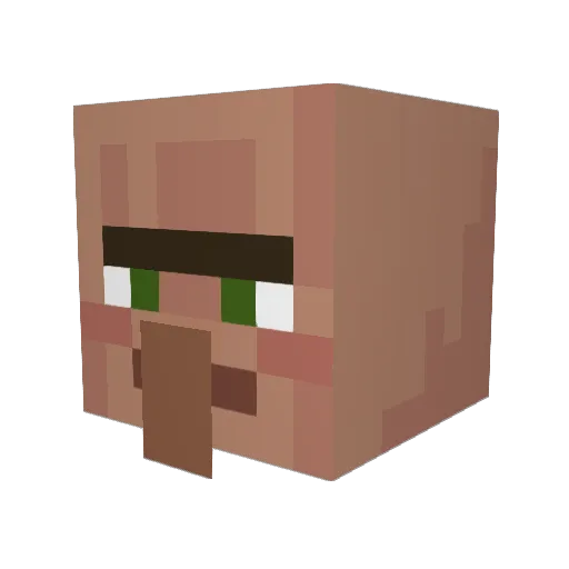 Nessmen Minecraft avatar head, 3D render