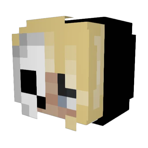 Nesssers Minecraft avatar head, 3D render
