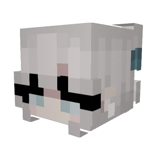 NessyOuO Minecraft avatar head, 3D render