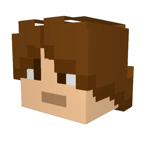 Nesteptic Minecraft avatar head, 3D render