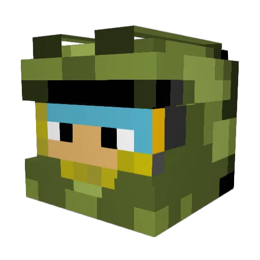 Nestlel Minecraft avatar head, 3D render