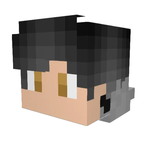 NesusV2 Minecraft avatar head, 3D render