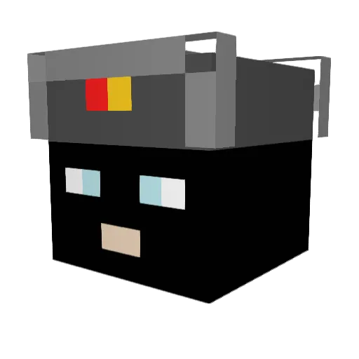 Nesveikas Minecraft avatar head, 3D render