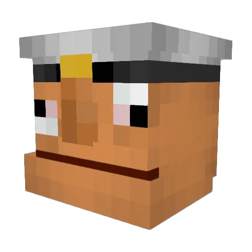 NetBulger Minecraft avatar head, 3D render