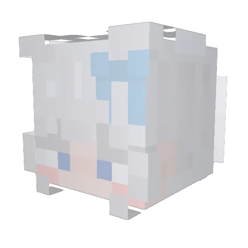 NetCute Minecraft avatar head, 3D render