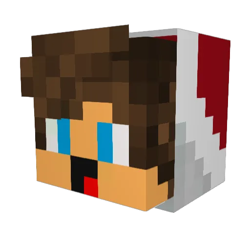NetFX Minecraft avatar head, 3D render