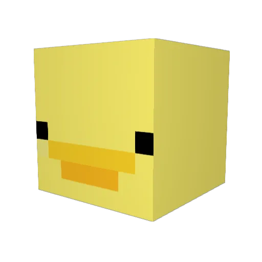 NetNete Minecraft avatar head, 3D render