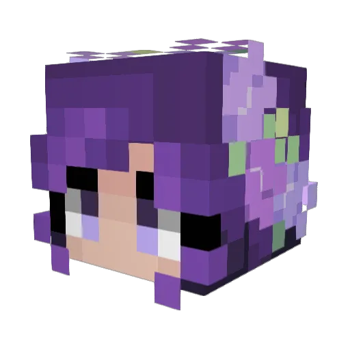 NetaCutie Minecraft avatar head, 3D render